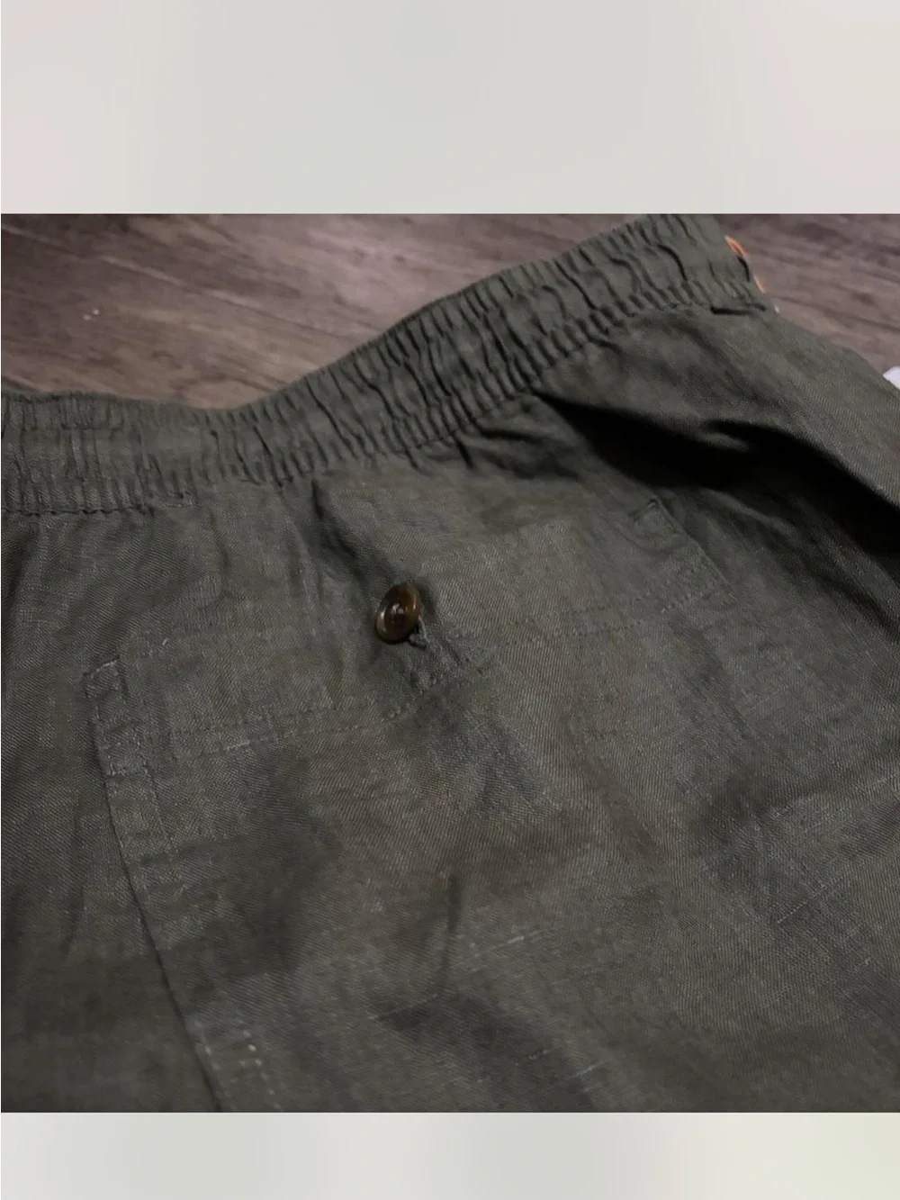 Quince Linen Beach Pants Olive Green 3XL NWT